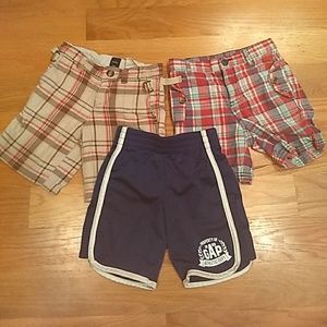 Toddler boy shorts (2 plaid, 1 navy)